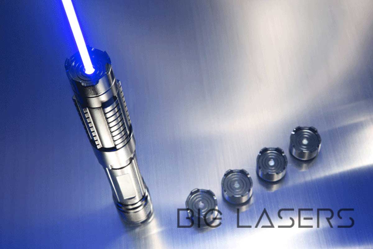 1000mW 450nm Blue High Power Burning Laser Pointer - Blue Aluminum